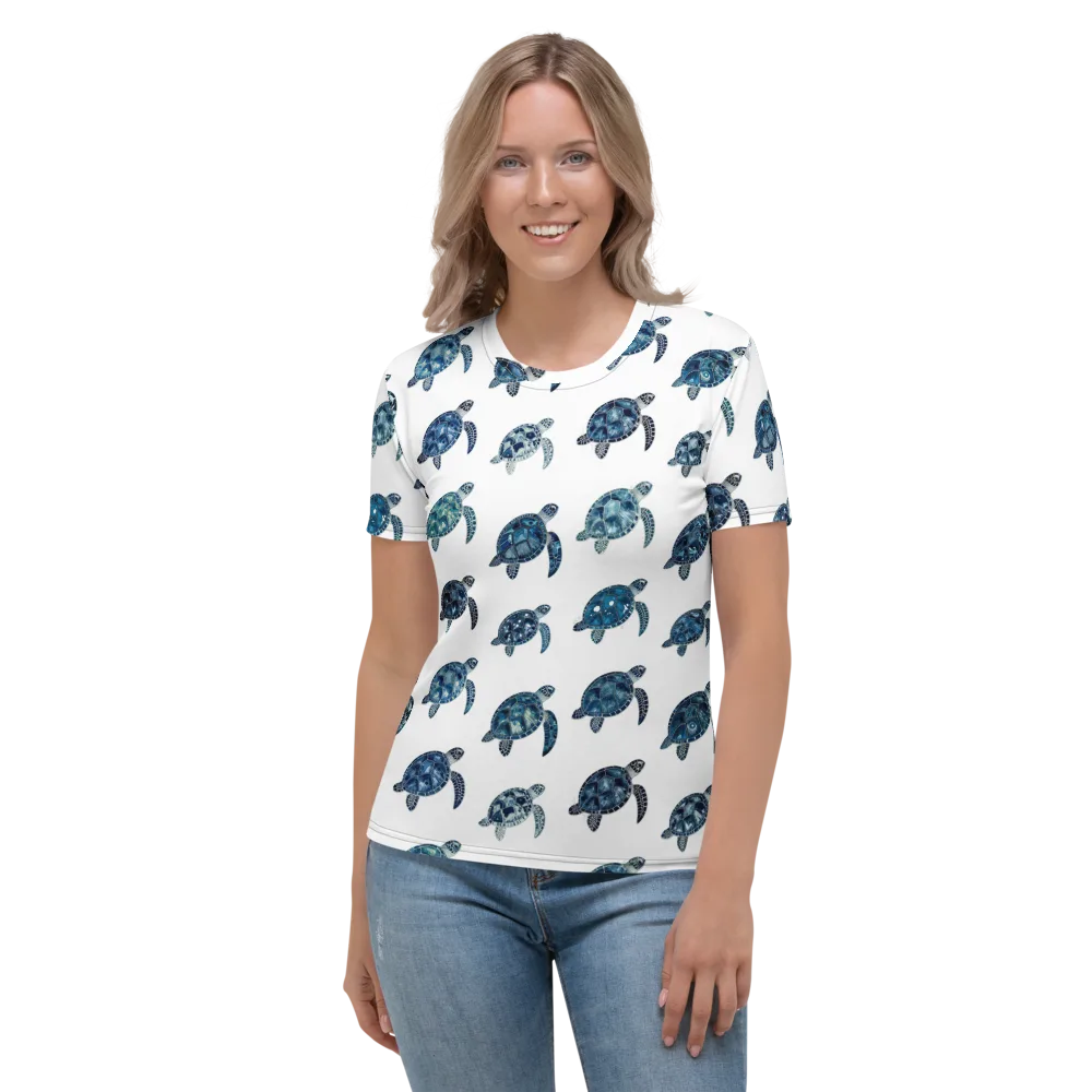 Midnight Tortoise on Women's Crew Neck T-Shirt — Front