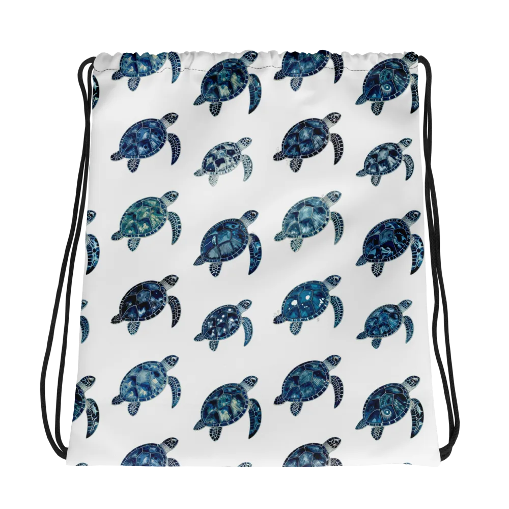 Midnight Tortoise on Drawstring Bag — Photo