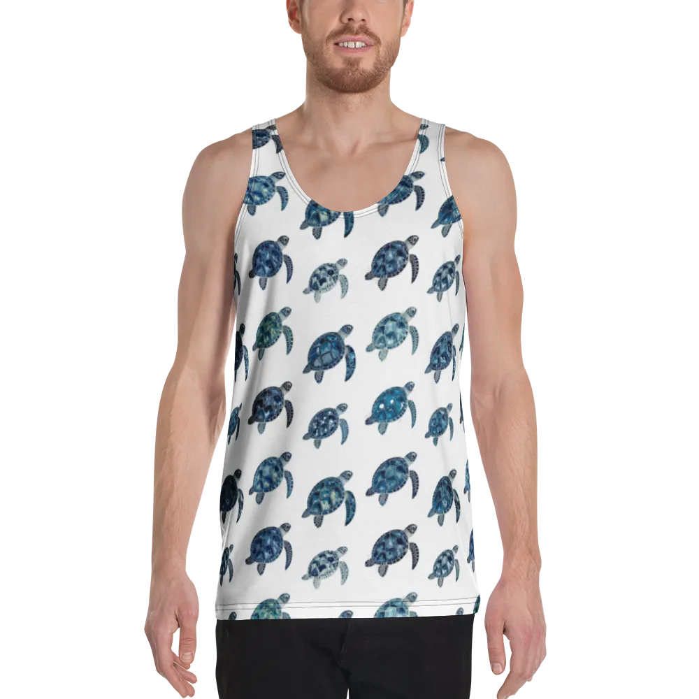 Midnight Tortoise on Men's Tank Top — Front