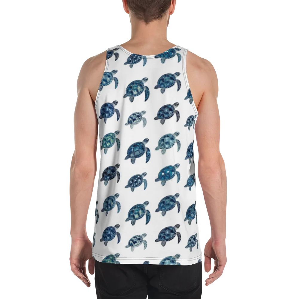 Midnight Tortoise on Men's Tank Top — Back