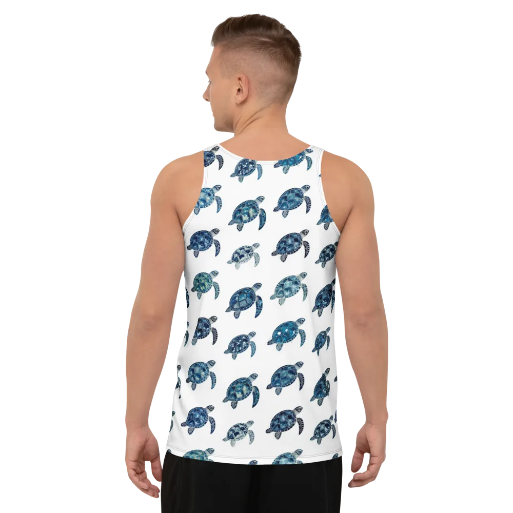 Midnight Tortoise on Men's Tank Top — Back