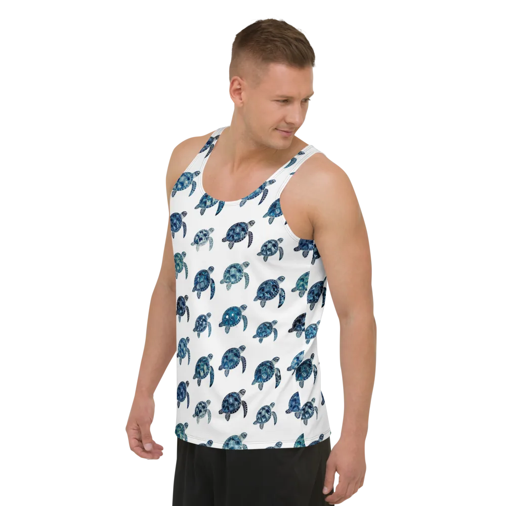 Midnight Tortoise on Men's Tank Top — Left Front