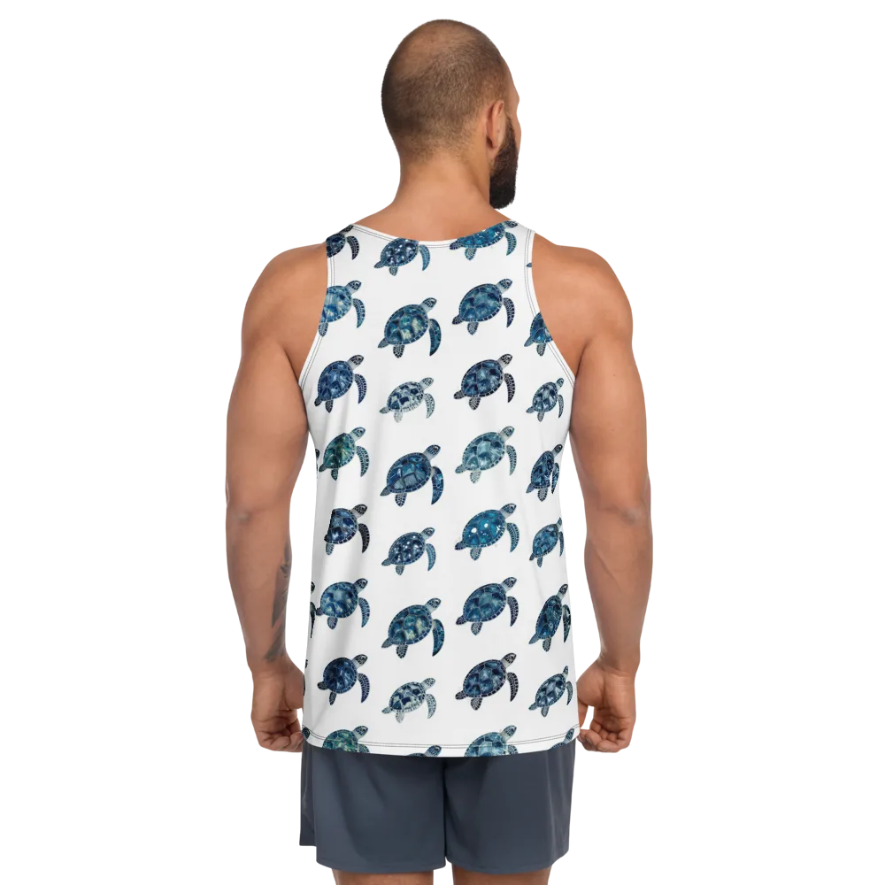 Midnight Tortoise on Men's Tank Top — Back