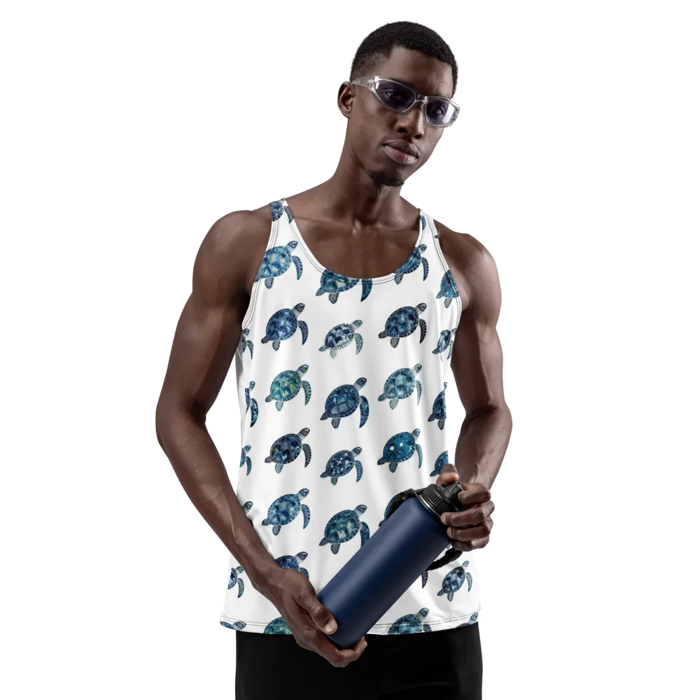 Midnight Tortoise on Men's Tank Top — Front