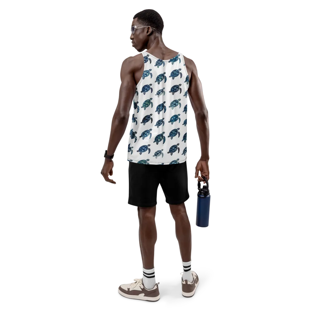 Midnight Tortoise on Men's Tank Top — Back