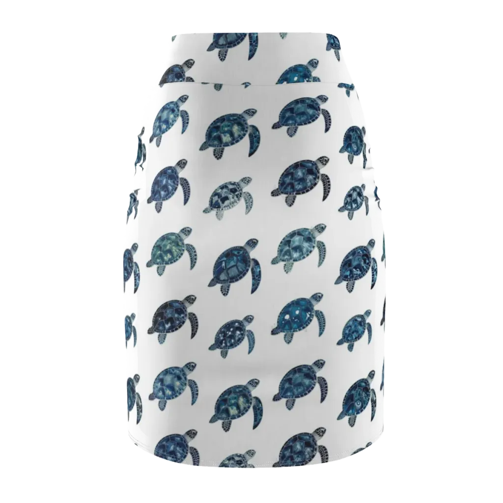 Midnight Tortoise on Pencil Skirt — Back