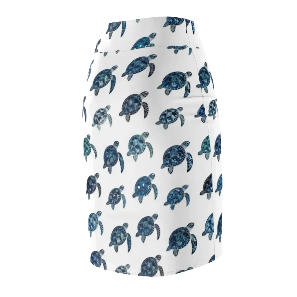 Midnight Tortoise on Pencil Skirt — Back Side