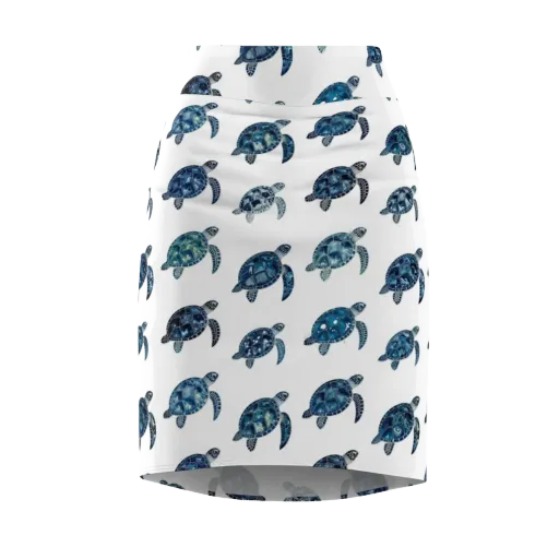 Midnight Tortoise on a Pencil Skirt