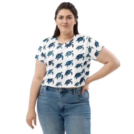 Midnight Tortoise on a Crop Tee