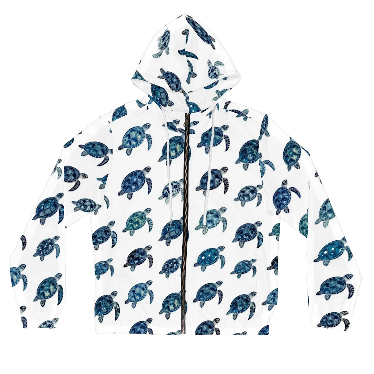 Midnight Tortoise on Women's Full-Zip Hoodie — Front