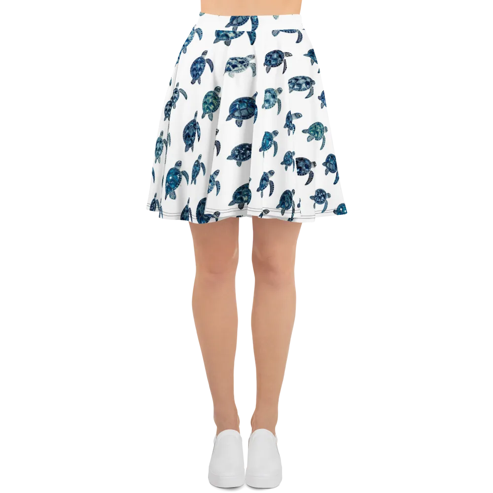 Midnight Tortoise on Skater Skirt — Front
