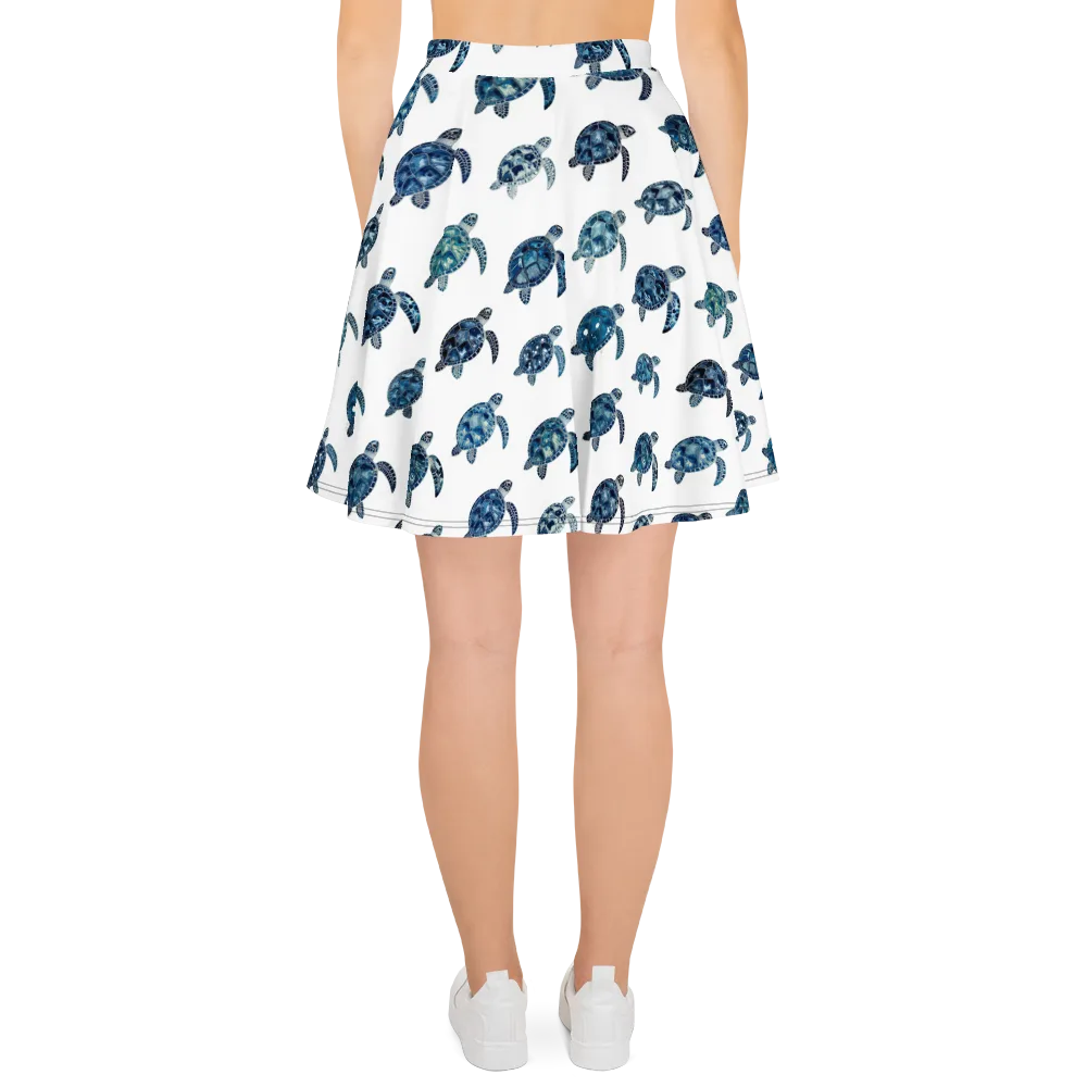 Midnight Tortoise on Skater Skirt — Back