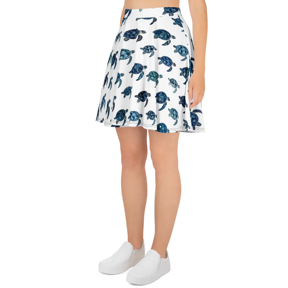 Midnight Tortoise on Skater Skirt — Left