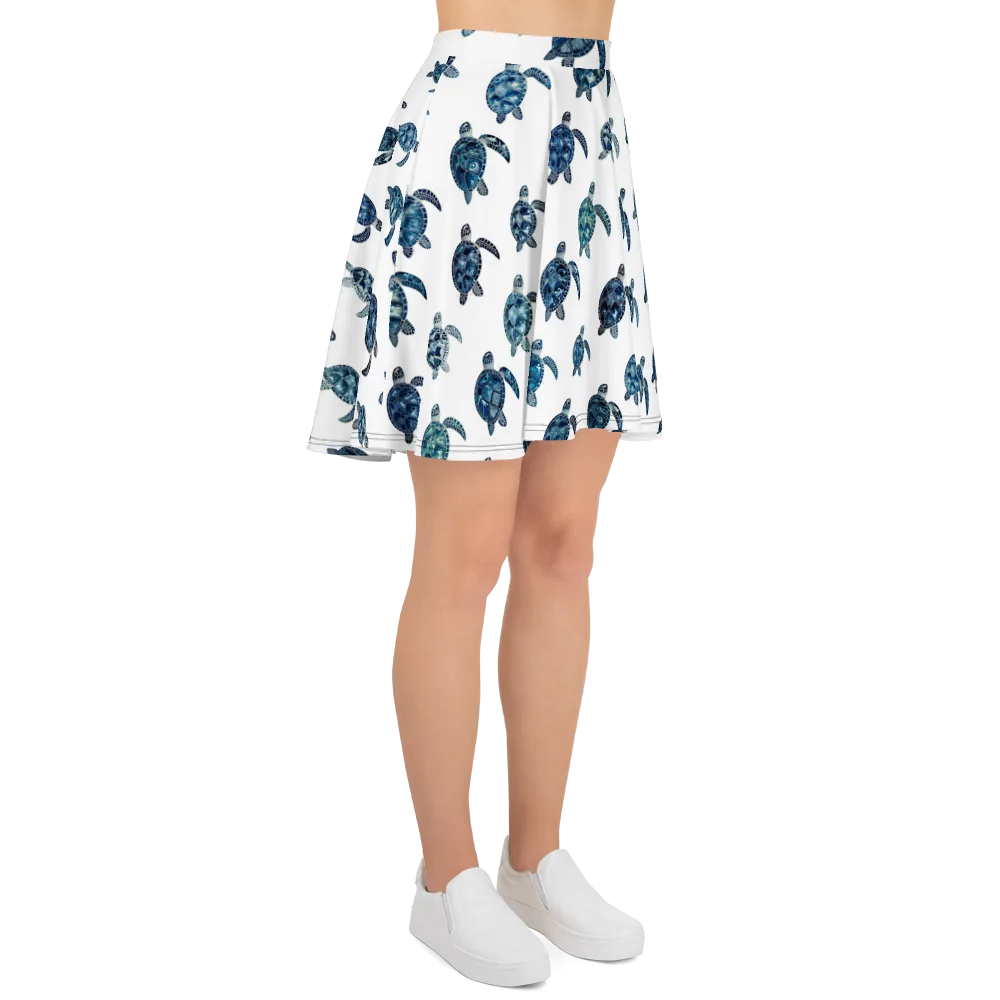 Midnight Tortoise on Skater Skirt — Right