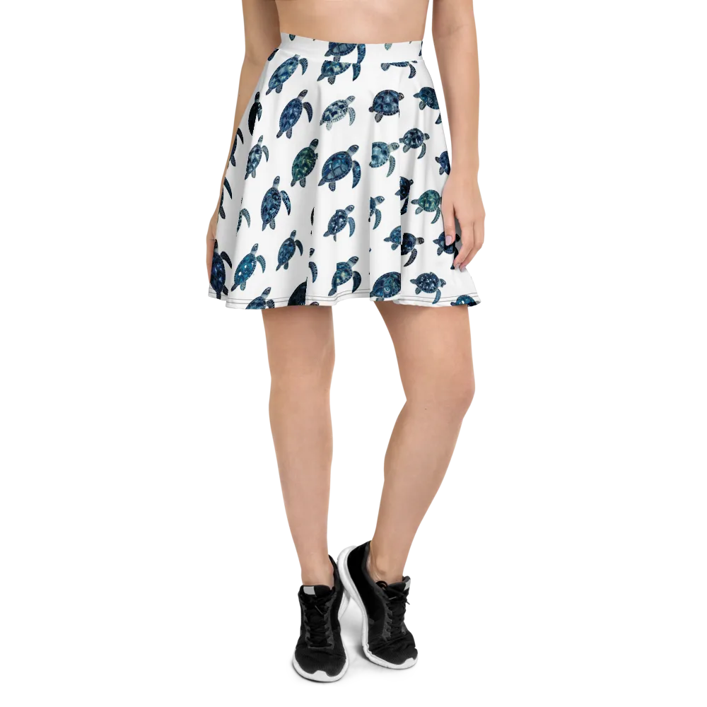 Midnight Tortoise on Skater Skirt — Front