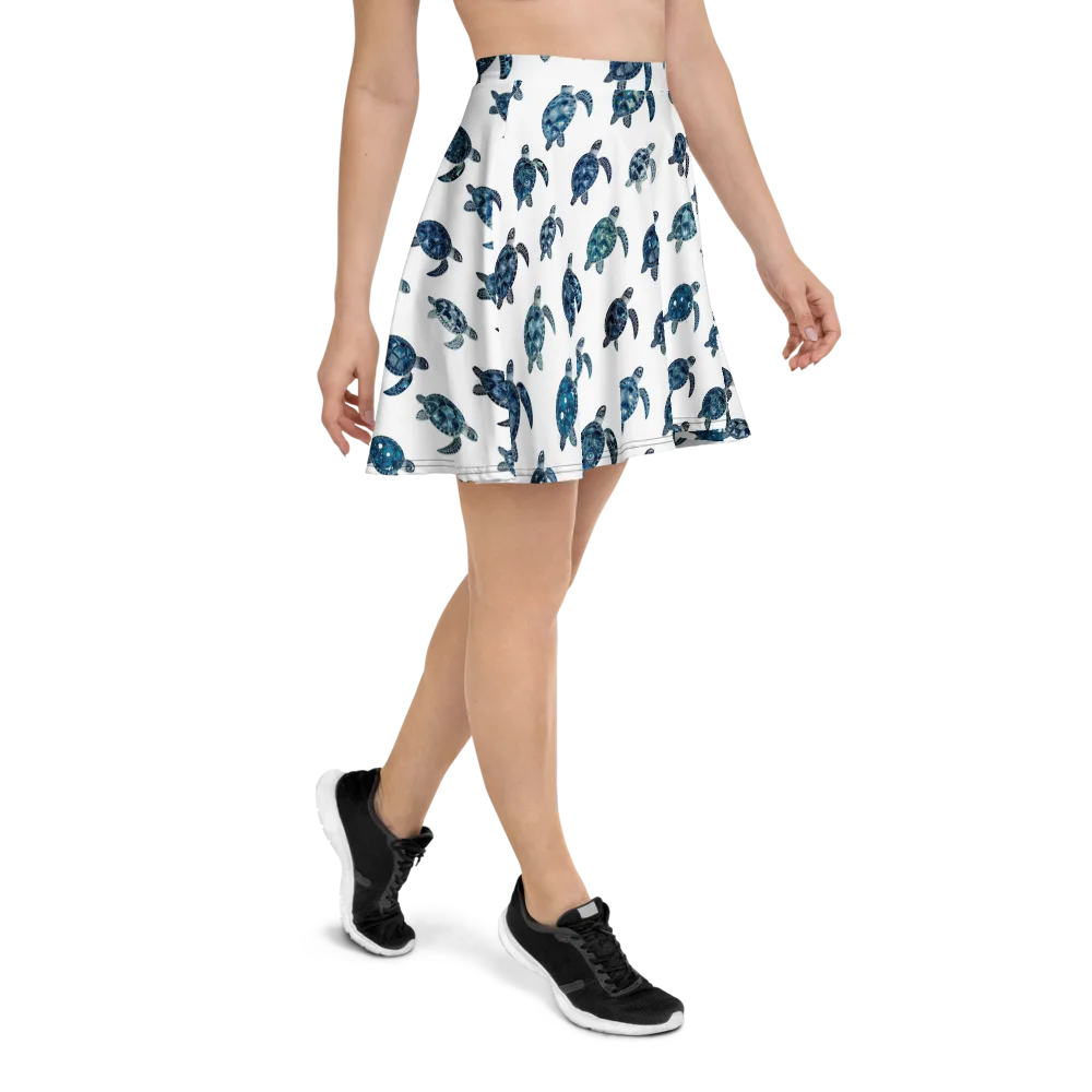 Midnight Tortoise on Skater Skirt — Right