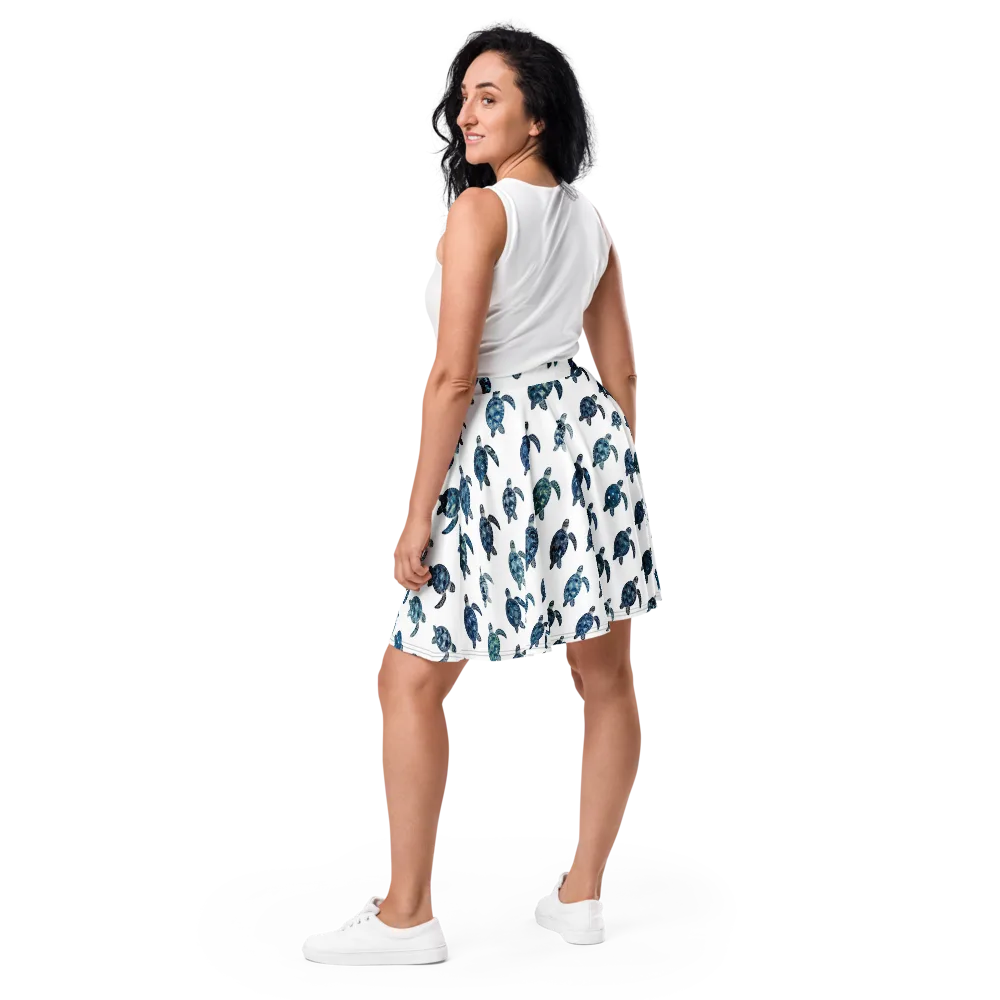 Midnight Tortoise on Skater Skirt — Back