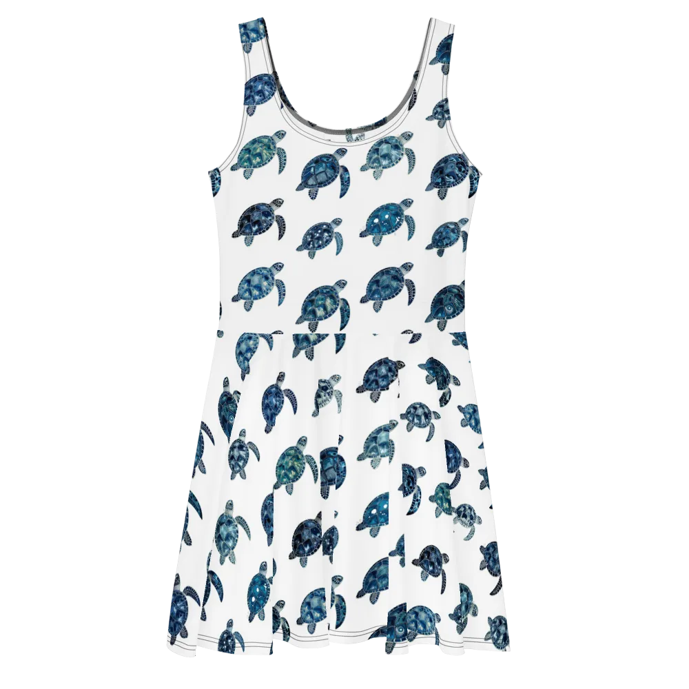Midnight Tortoise on Skater Dress — Front