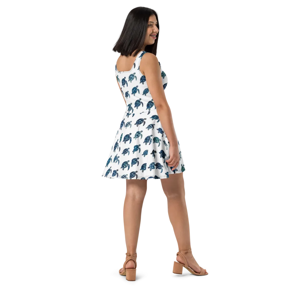 Midnight Tortoise on Skater Dress — Right
