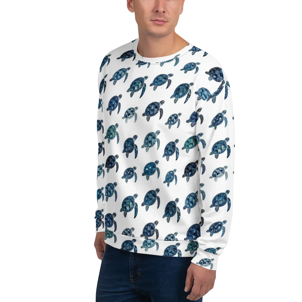 Midnight Tortoise on Sweatshirt — Left Front