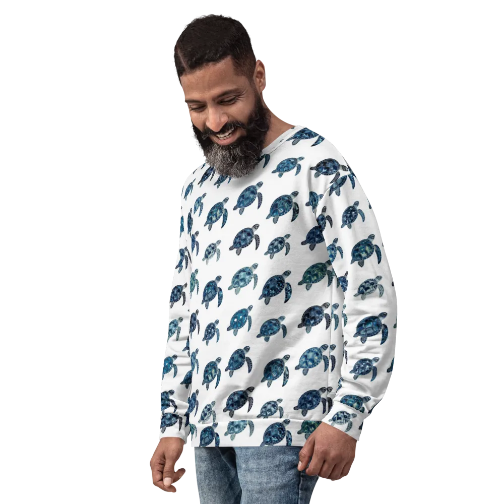 Midnight Tortoise on Sweatshirt — Left Front
