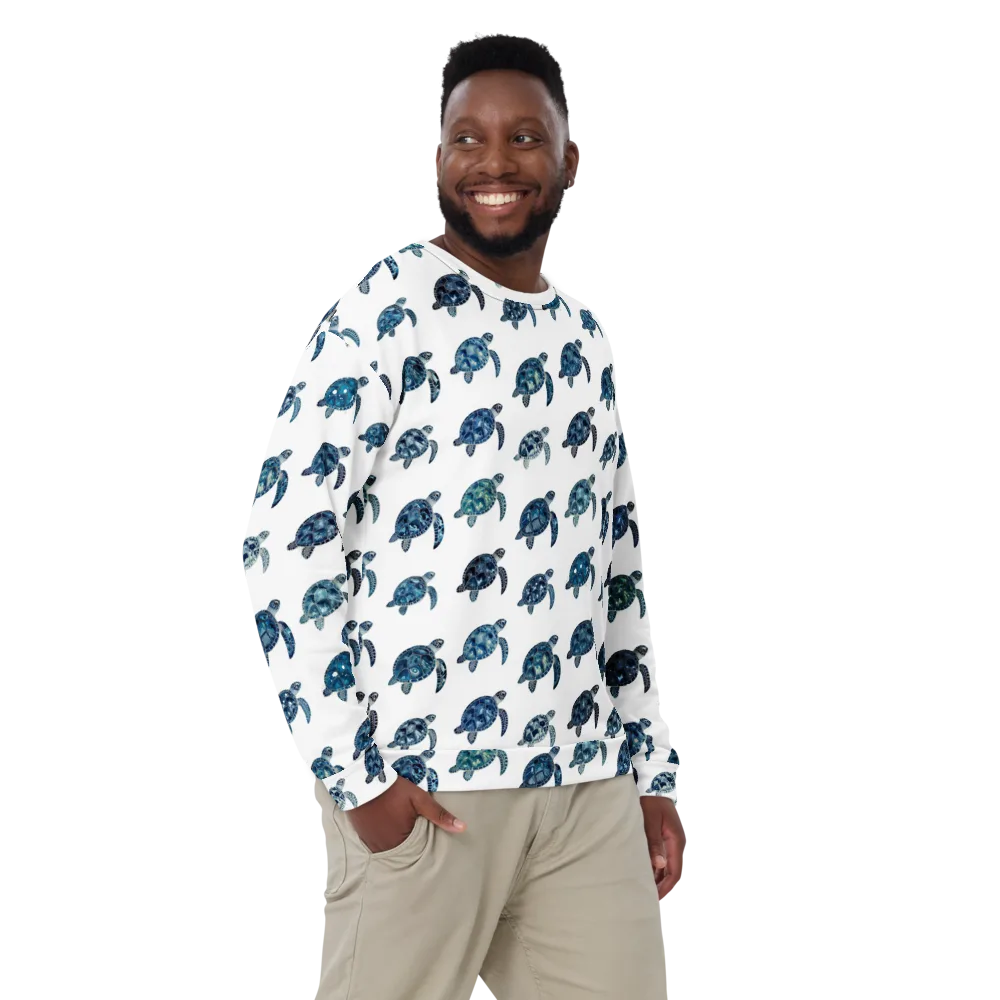 Midnight Tortoise on Sweatshirt — Front