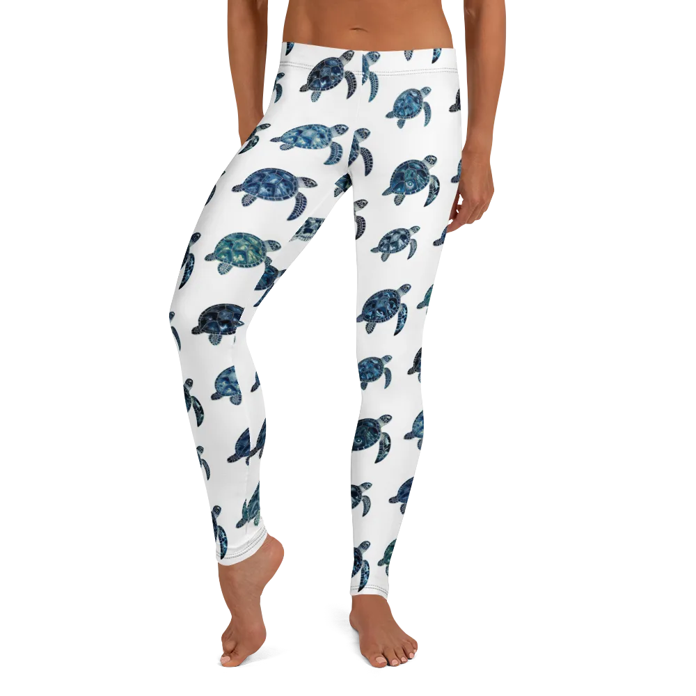 Midnight Tortoise on Leggings — Front