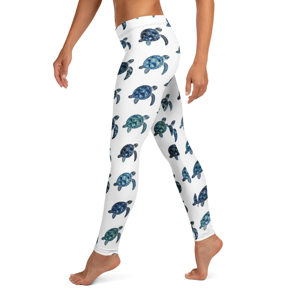 Midnight Tortoise on Leggings — Left
