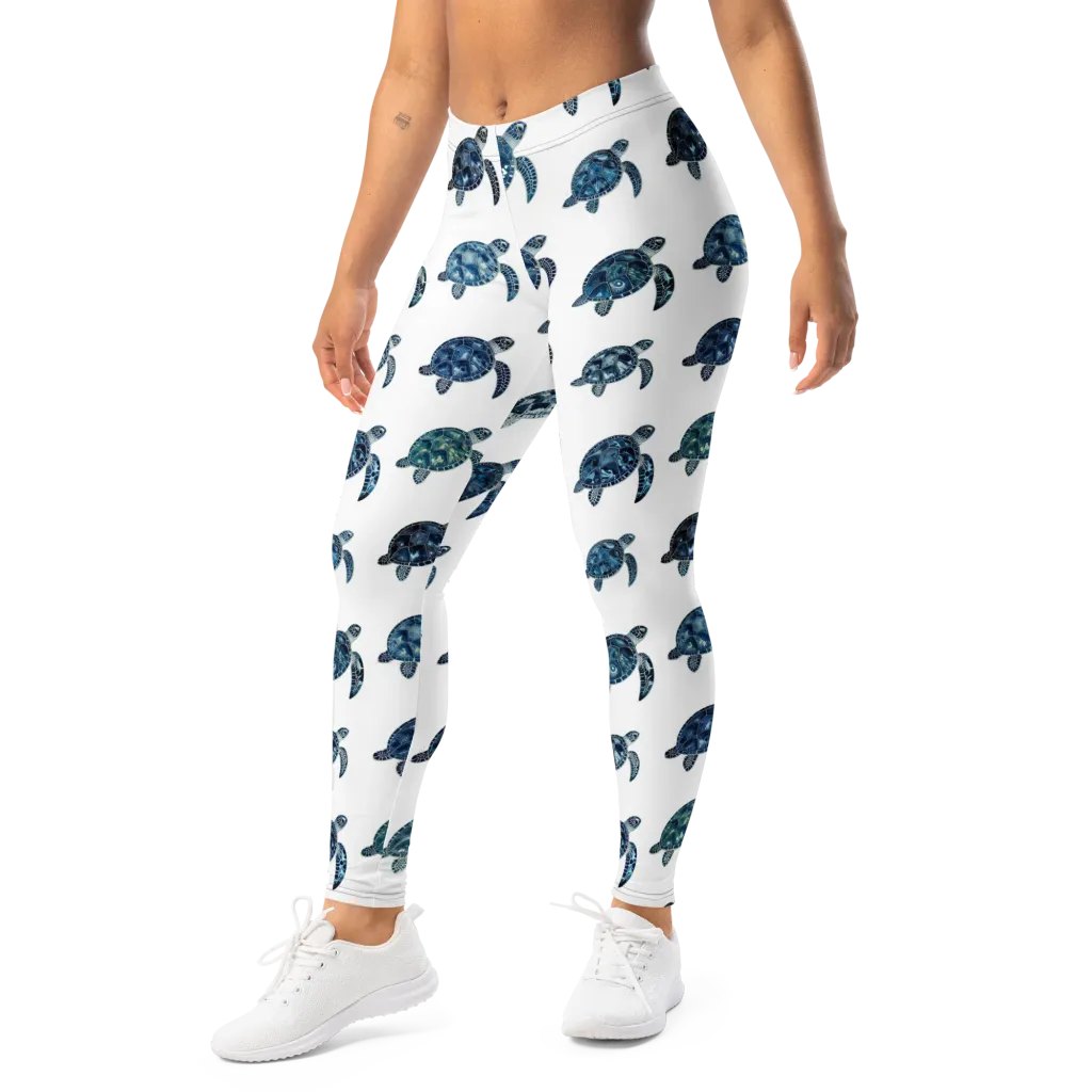 Midnight Tortoise on Leggings — Left Front