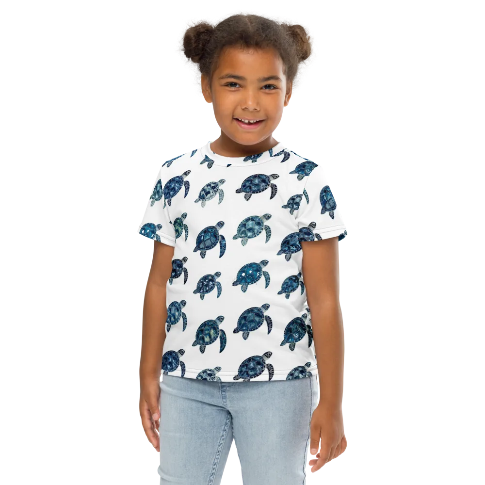 Midnight Tortoise on Kids Crew Neck T-Shirt — Front