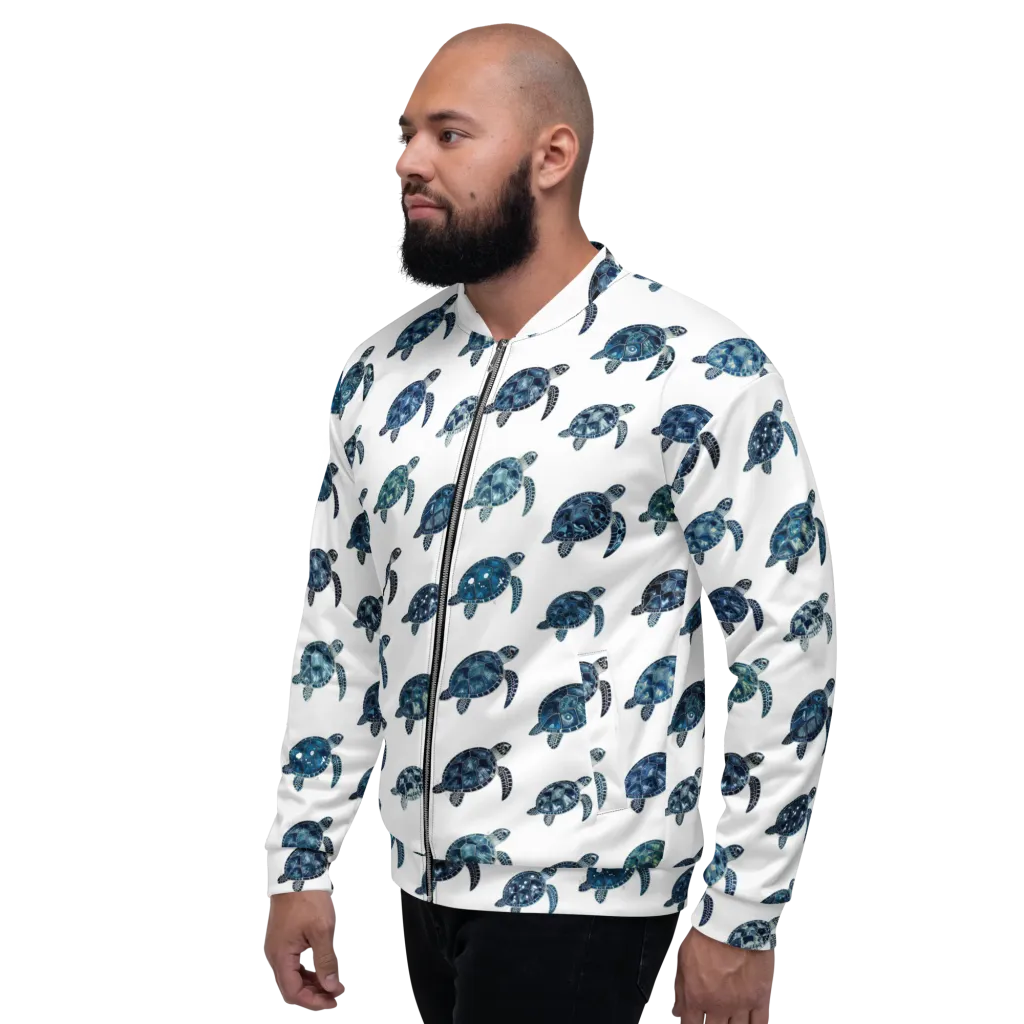 Midnight Tortoise on Bomber Jacket — Left
