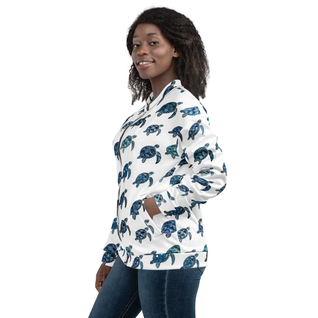Midnight Tortoise on Bomber Jacket — Left
