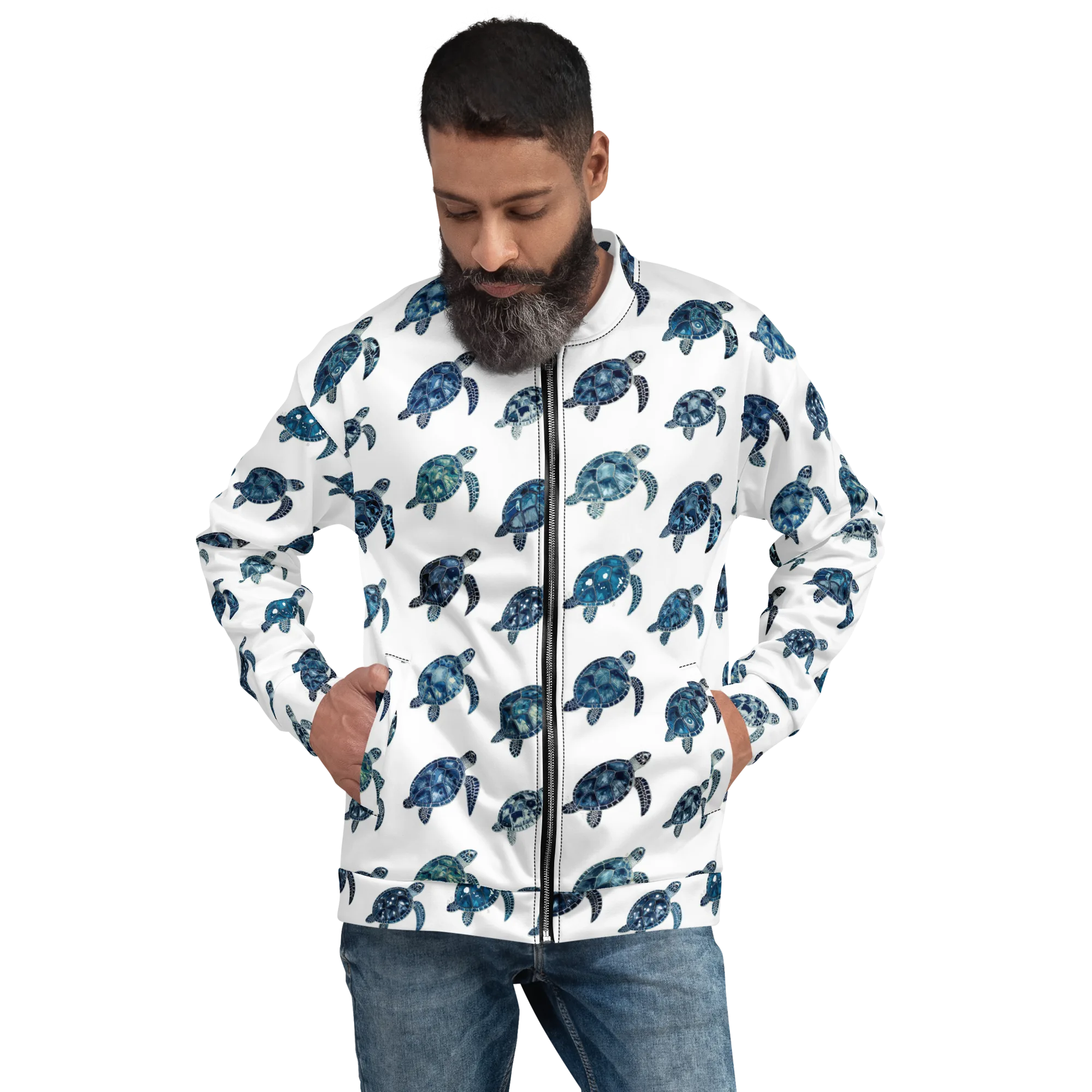 Midnight Tortoise on Bomber Jacket — Front