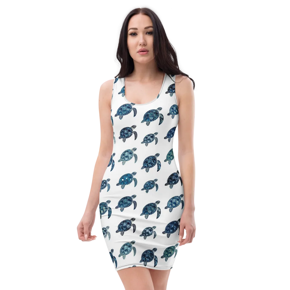 Midnight Tortoise on Bodycon Dress — Front