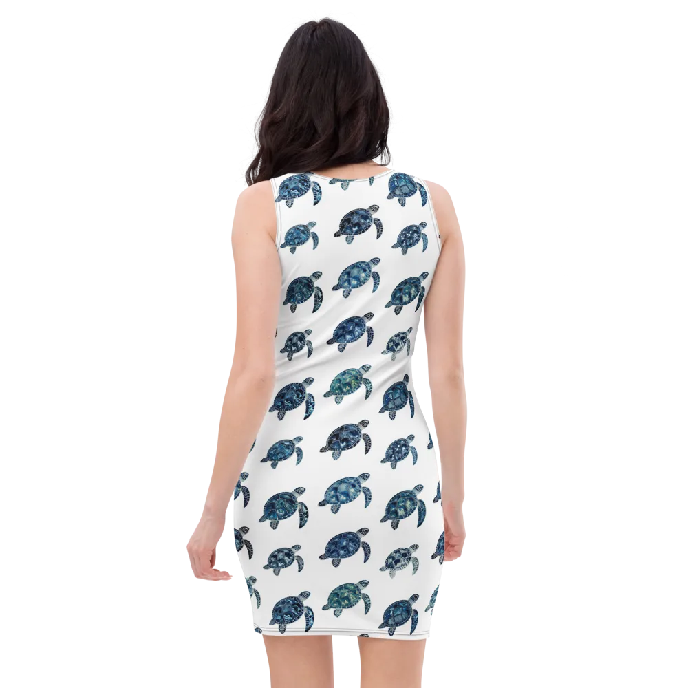 Midnight Tortoise on Bodycon Dress — Back