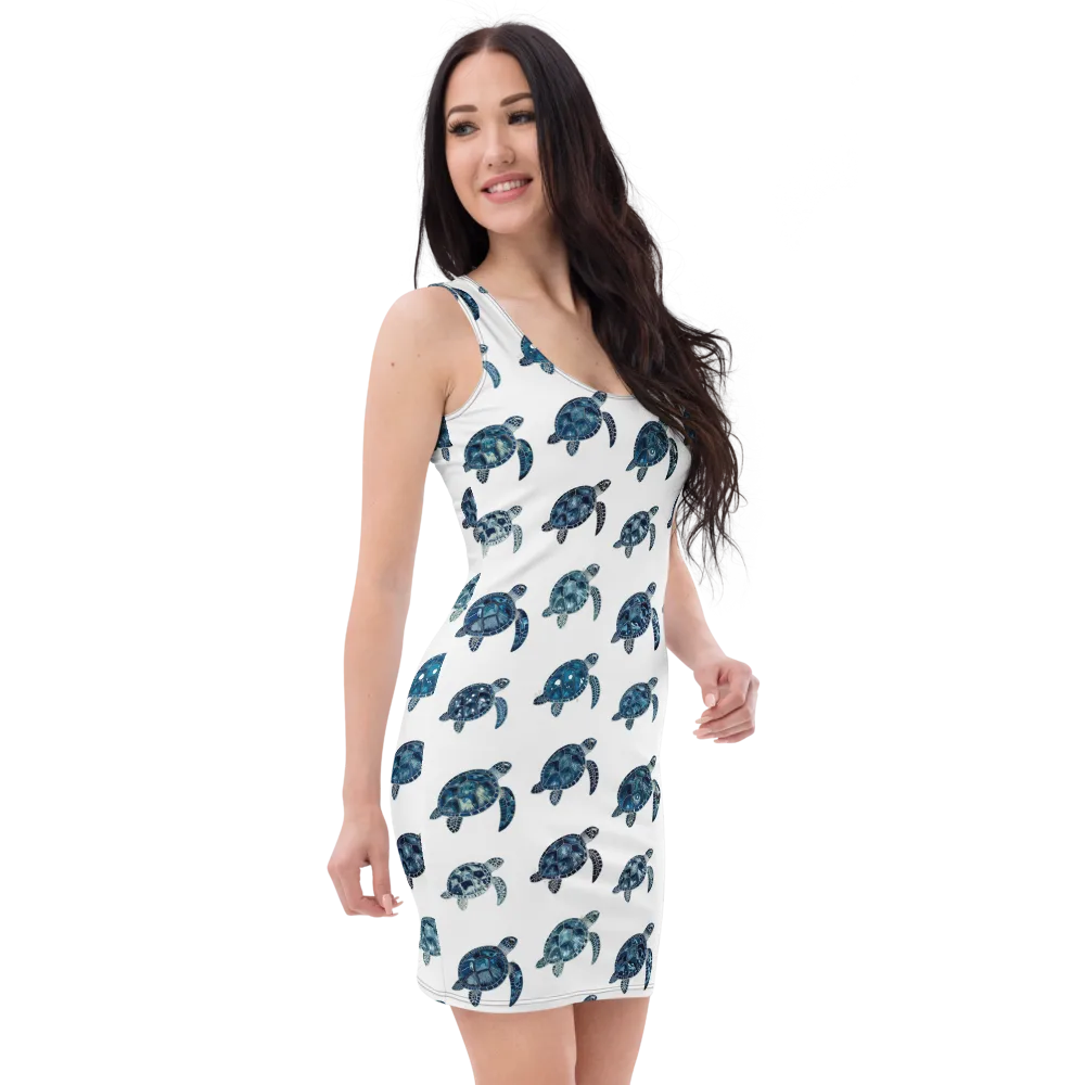 Midnight Tortoise on Bodycon Dress — Right Front