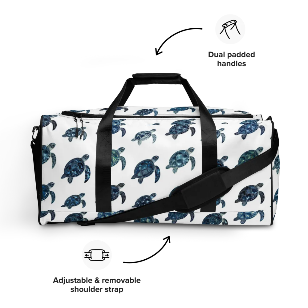 Midnight Tortoise on Duffle Bag — Front