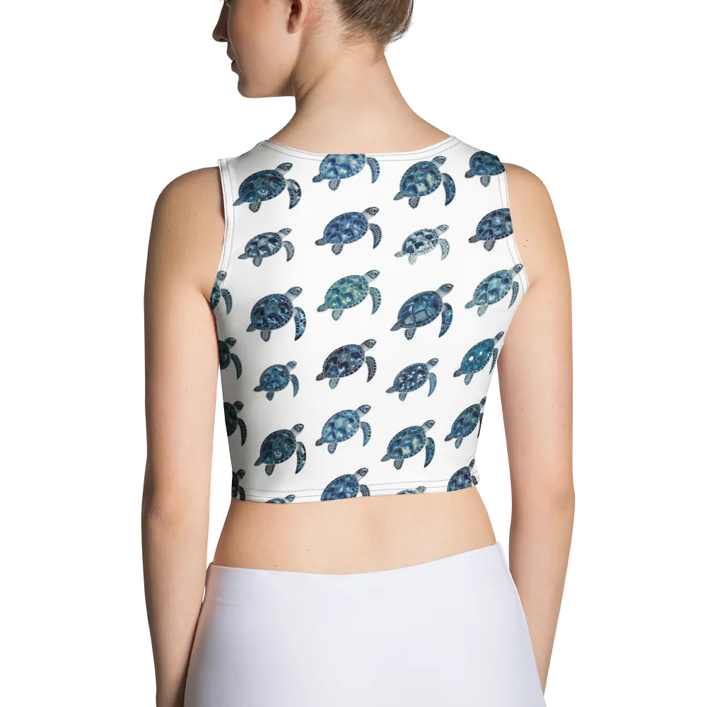 Midnight Tortoise on Crop Top — Back