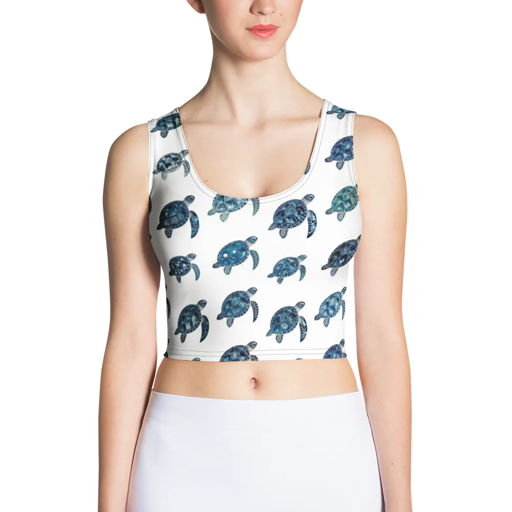 Midnight Tortoise on Crop Top — Front