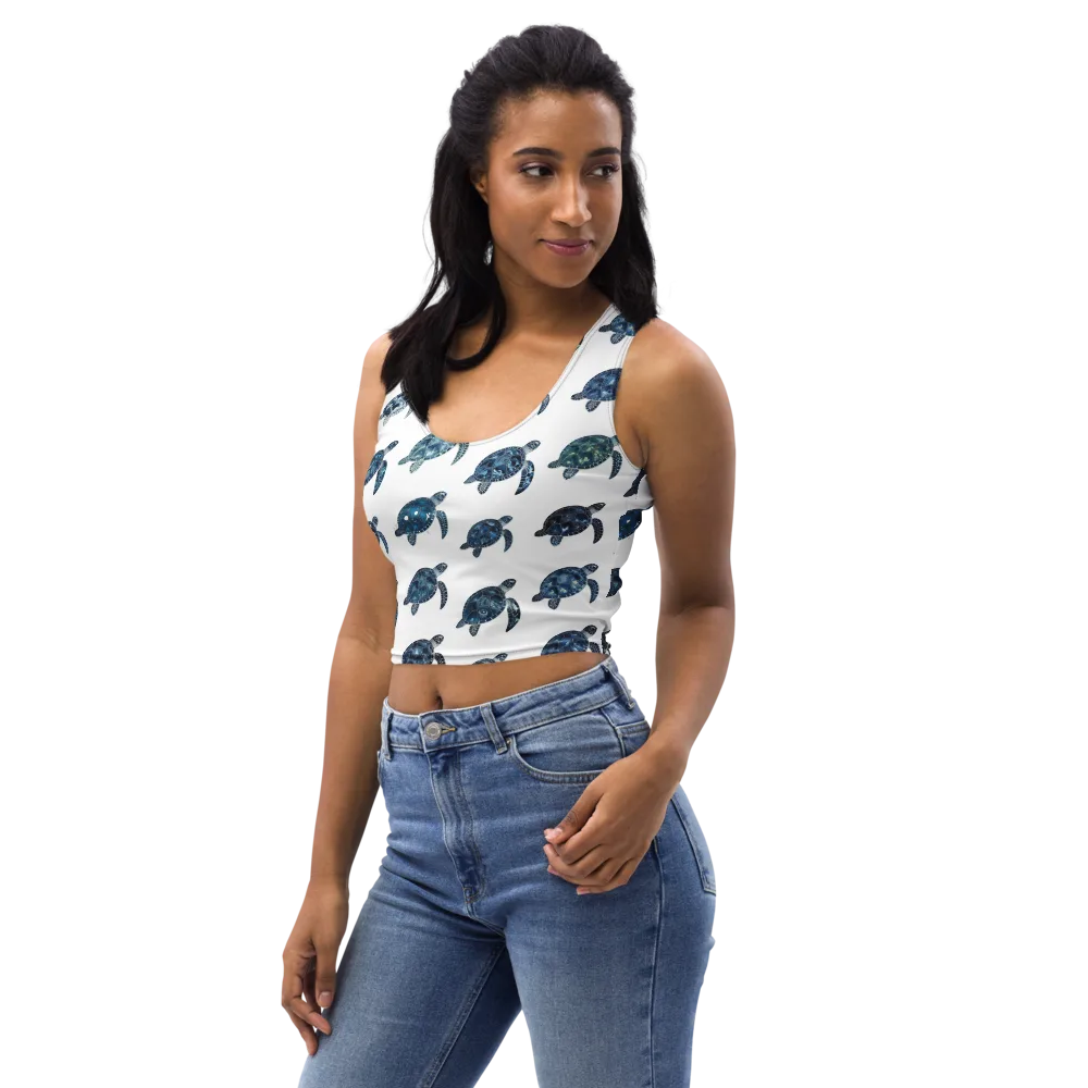 Midnight Tortoise on Crop Top — Left Front