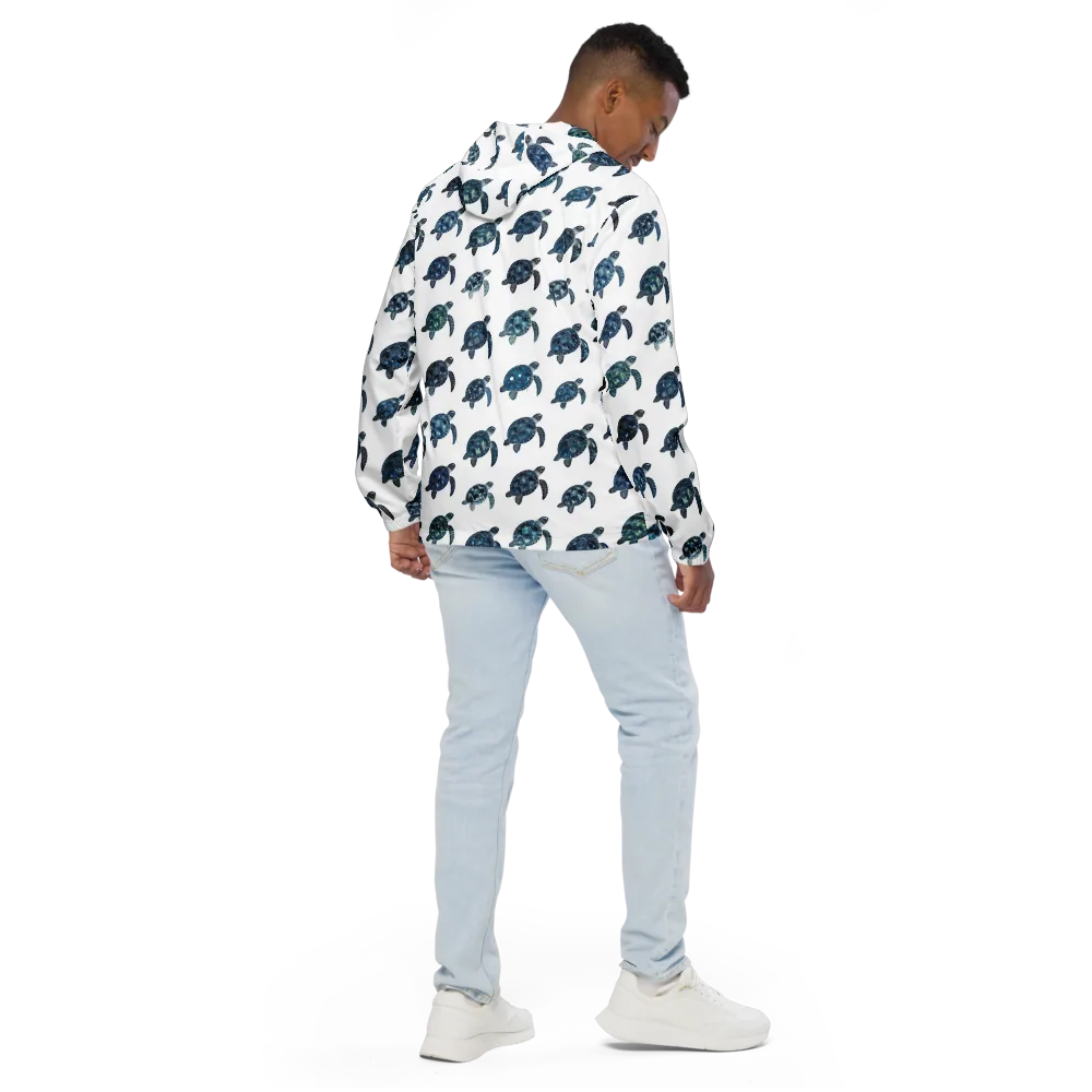 Midnight Tortoise on Men's Windbreaker — Back