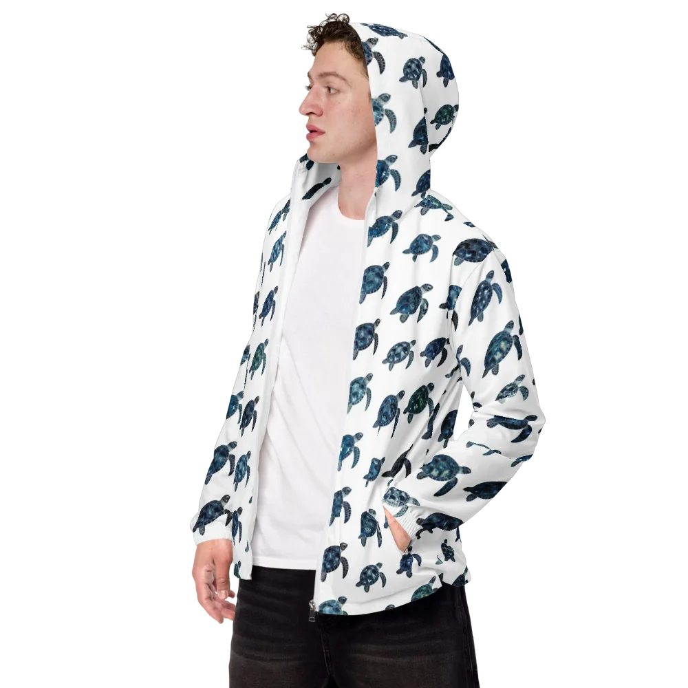 Midnight Tortoise on Men's Windbreaker — Left Front