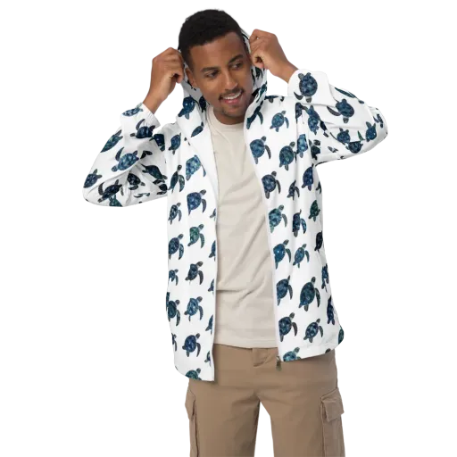Midnight Tortoise on a Men's Windbreaker