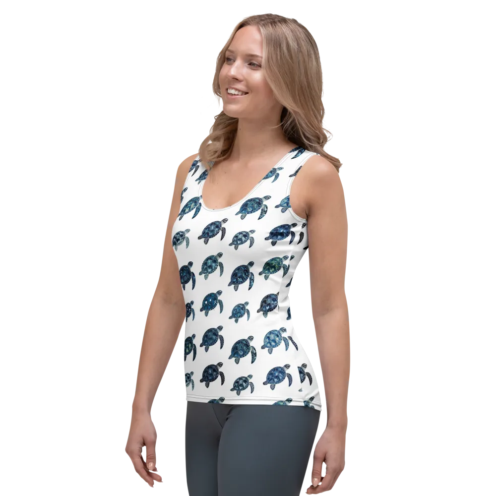Midnight Tortoise on Women's Tank Top — Left Front