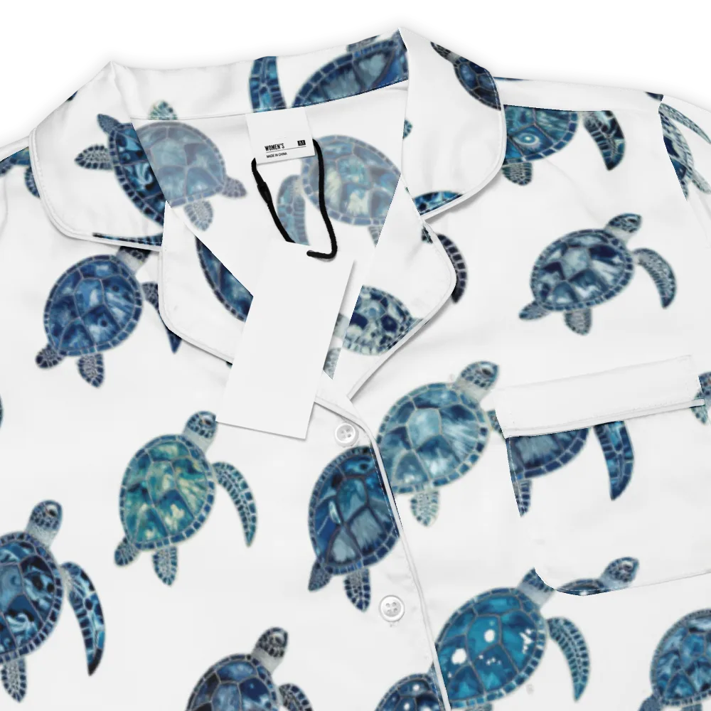 Midnight Tortoise on Women's Short Sleeve Pajama Top — Product details