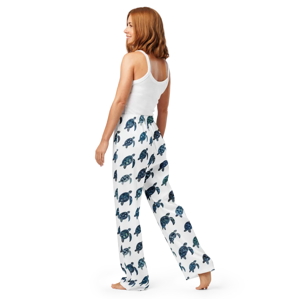 Midnight Tortoise on Women's Pajama Pants — Back