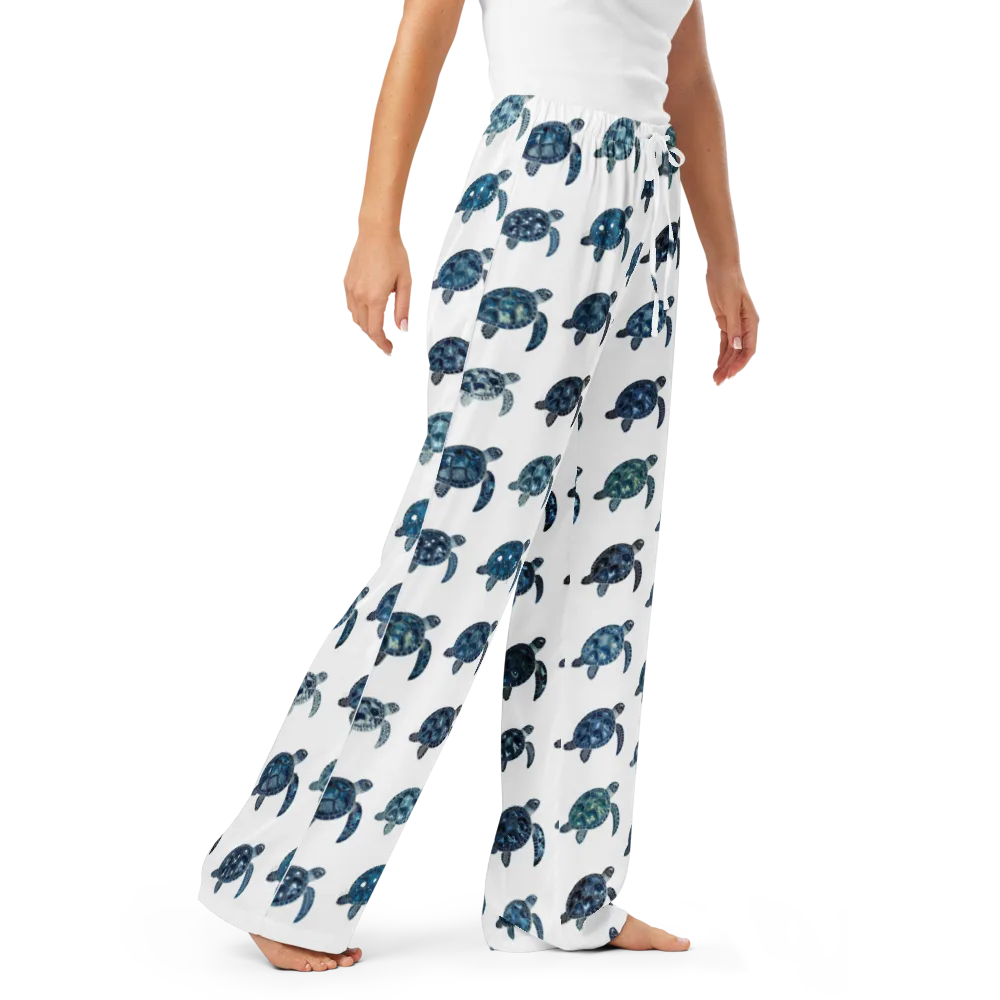 Midnight Tortoise on Women's Pajama Pants — Right Front