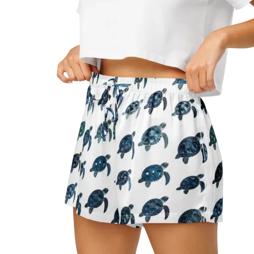 Midnight Tortoise on a Women's Pajama Shorts