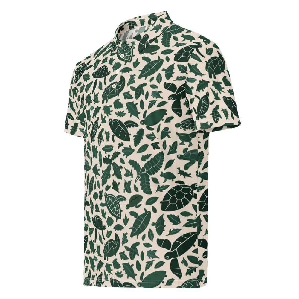 Turtle Canopy on Men's Slim Fit Polo Shirt — Left Front