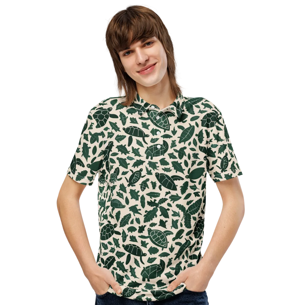 Turtle Canopy on Men's Slim Fit Polo Shirt — Front